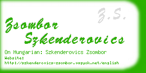 zsombor szkenderovics business card